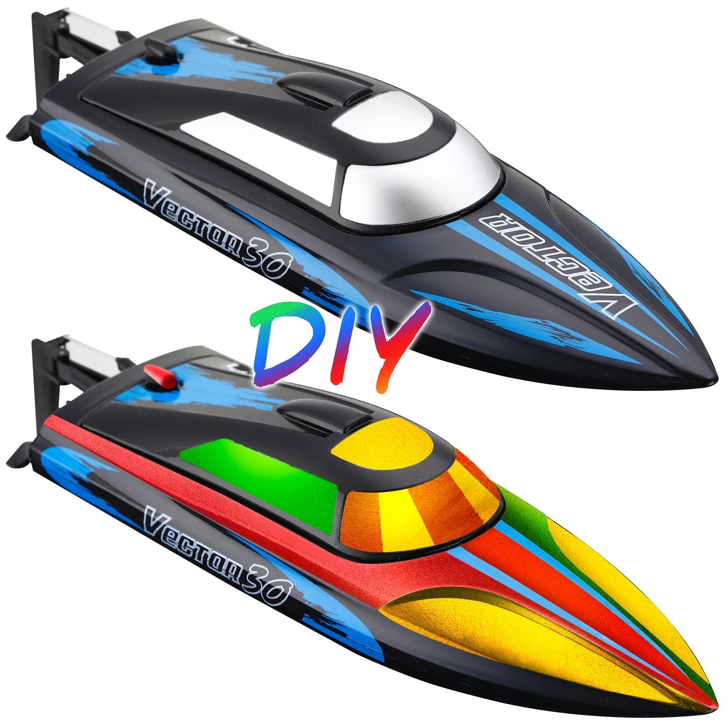 & Campmoy Remote Control W/Extra Lakes, Kids RC Battery for Udi001 Boat Remote (Dark Controlled Boat Venom Fast Adults, for Blue) Boat Self Righting & Pools