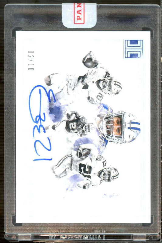 #8 Ezekiel Silver Creations Canvas 2019 Panini Autographs Elliott Impeccable